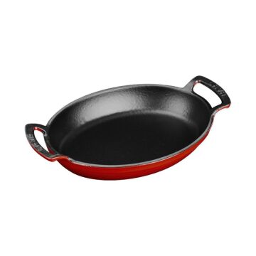 Lava Döküm Oval Sahan Döküm Demir Yekpare Çift Kulplu Ölçü 27x20cm