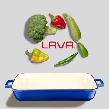 Lava Döküm Dikdörtgen Rosto ve Fırın Tepsisi Döküm Demir Yekpare Çift Kulplu Edition Serisi Ölçü 26x40cm