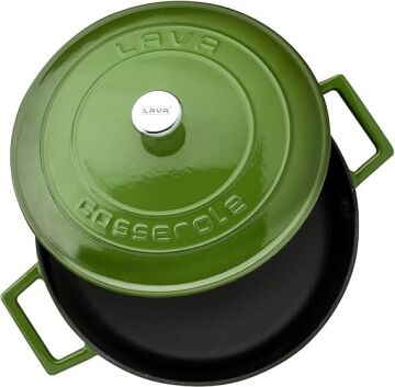 Lava Döküm Çok Amaçlı Yayvan Tencere. Folk Serisi Çap(Ø)24cm