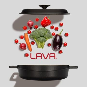 Lava Döküm Çok Amaçlı Yayvan Tencere Döküm Demir Yekpare Kulplu Edition Serisi Çap(Ø)28cm