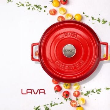 Lava Döküm Çok Amaçlı Yayvan Tencere. Trendy Serisi Çap(Ø)28cm