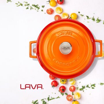 Lava Döküm Çok Amaçlı Yayvan Tencere. Trendy Serisi Çap(Ø)28cm