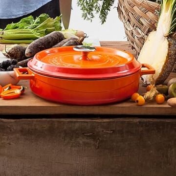 Lava Döküm Çok Amaçlı Yayvan Tencere. Trendy Serisi Çap(Ø)28cm