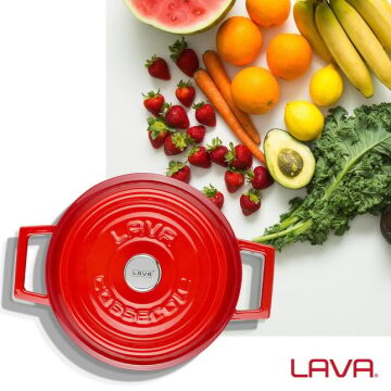 Lava Döküm Yuvarlak Tencere. Trendy Çap(Ø) 16cm