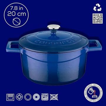 Lava Döküm Yuvarlak Tencere. Folk Çap(Ø)20cm