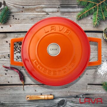 Lava Döküm Yuvarlak Tencere. Folk Çap(Ø)20cm.