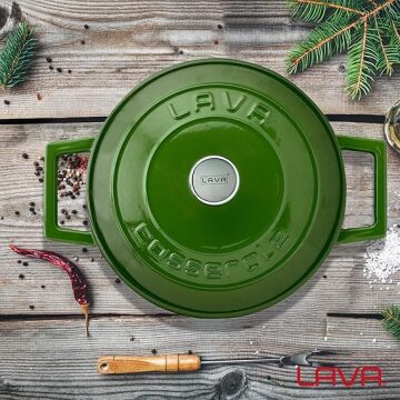 Lava Döküm Yuvarlak Tencere. Folk Çap(Ø)20cm