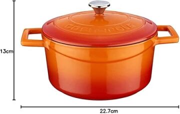 Lava Döküm Yuvarlak Tencere. Folk Çap(Ø) 22cm