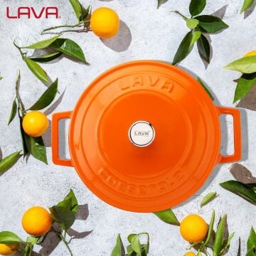 Lava Döküm Yuvarlak Tencere. Folk Çap(Ø) 22cm