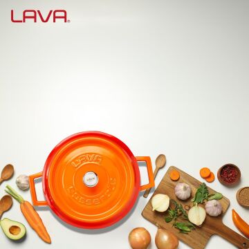 Lava Döküm Yuvarlak Tencere. Trendy Çap(Ø) 24cm