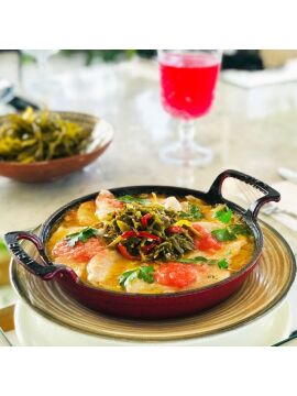 Lava Döküm Yuvarlak Sahan Döküm Demir Yekpare Çift Kulplu Çap(Ø)20cm