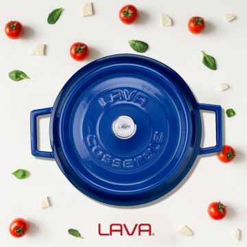 Lava Döküm Çok Amaçlı Yayvan Tencere. Trendy Serisi Çap(Ø)24cm