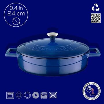 Lava Döküm Çok Amaçlı Yayvan Tencere. Folk Serisi Çap(Ø)24cm