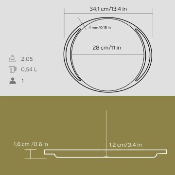 Lava Döküm Yuvarlak Pizza Krep Pankek Tavası Döküm Demir Yekpare Çift Kulplu Çap(Ø)28cm.