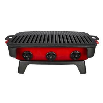 Lava Döküm Dikdörtgen Mangal Izgara Set Döküm Demir Yekpare Çift Kulplu Ölçü 36x45cm.