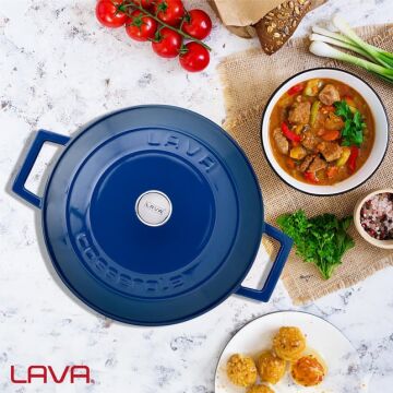 Lava Döküm Yuvarlak Tencere. Folk Çap(Ø)24cm