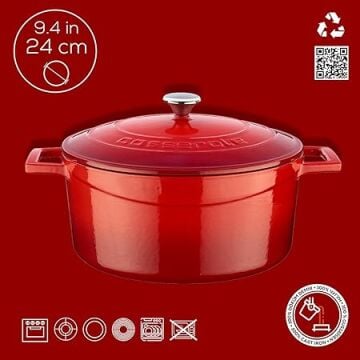 Lava Döküm Yuvarlak Tencere. Folk Çap(Ø)24cm
