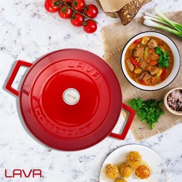 Lava Döküm Yuvarlak Tencere. Folk Çap(Ø)24cm