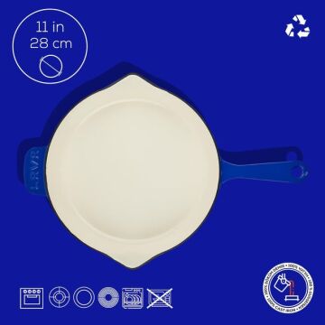 Lava Döküm Yuvarlak Kızartma Tavası Döküm Demir Yekpare Saplı Edition Serisi Çap(Ø)28cm