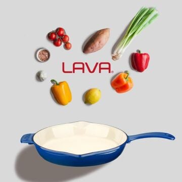 Lava Döküm Yuvarlak Kızartma Tavası Döküm Demir Yekpare Saplı Edition Serisi Çap(Ø)28cm