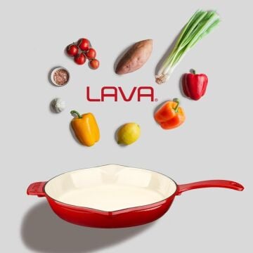Lava Döküm Yuvarlak Kızartma Tavası Döküm Demir Yekpare Saplı Edition Serisi Çap(Ø)28cm