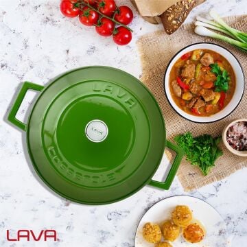Lava Döküm Yuvarlak Tencere. Folk Çap(Ø)24cm