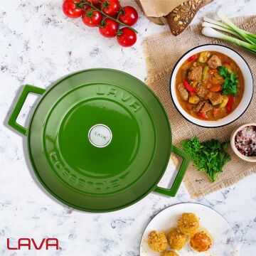 Lava Döküm Yuvarlak Tencere. Folk Çap(Ø)24cm