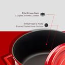 Lava Döküm Yuvarlak Tencere. Trendy Çap(Ø)28cm.