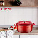 Lava Döküm Yuvarlak Tencere. Trendy Çap(Ø)28cm.