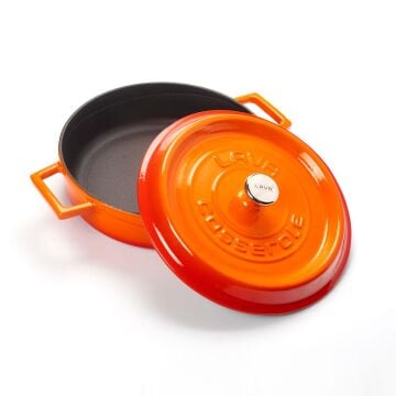 Lava Döküm Çok Amaçlı Yayvan Tencere. Trendy Serisi Çap(Ø)24cm