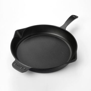 Lava Döküm Yuvarlak Kızartma Tavası Döküm Demir Yekpare Saplı. Çap(Ø)30cm