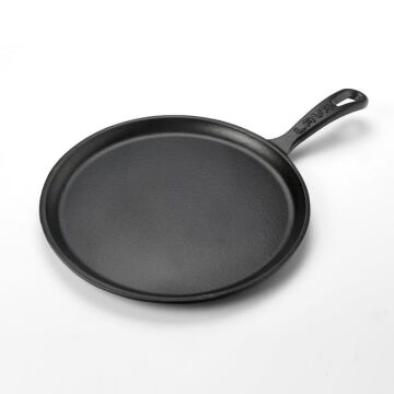 Lava Döküm Yuvarlak Pizza Krep Pankek Tavası Döküm Demir Yekpare Saplı Çap(Ø)26cm