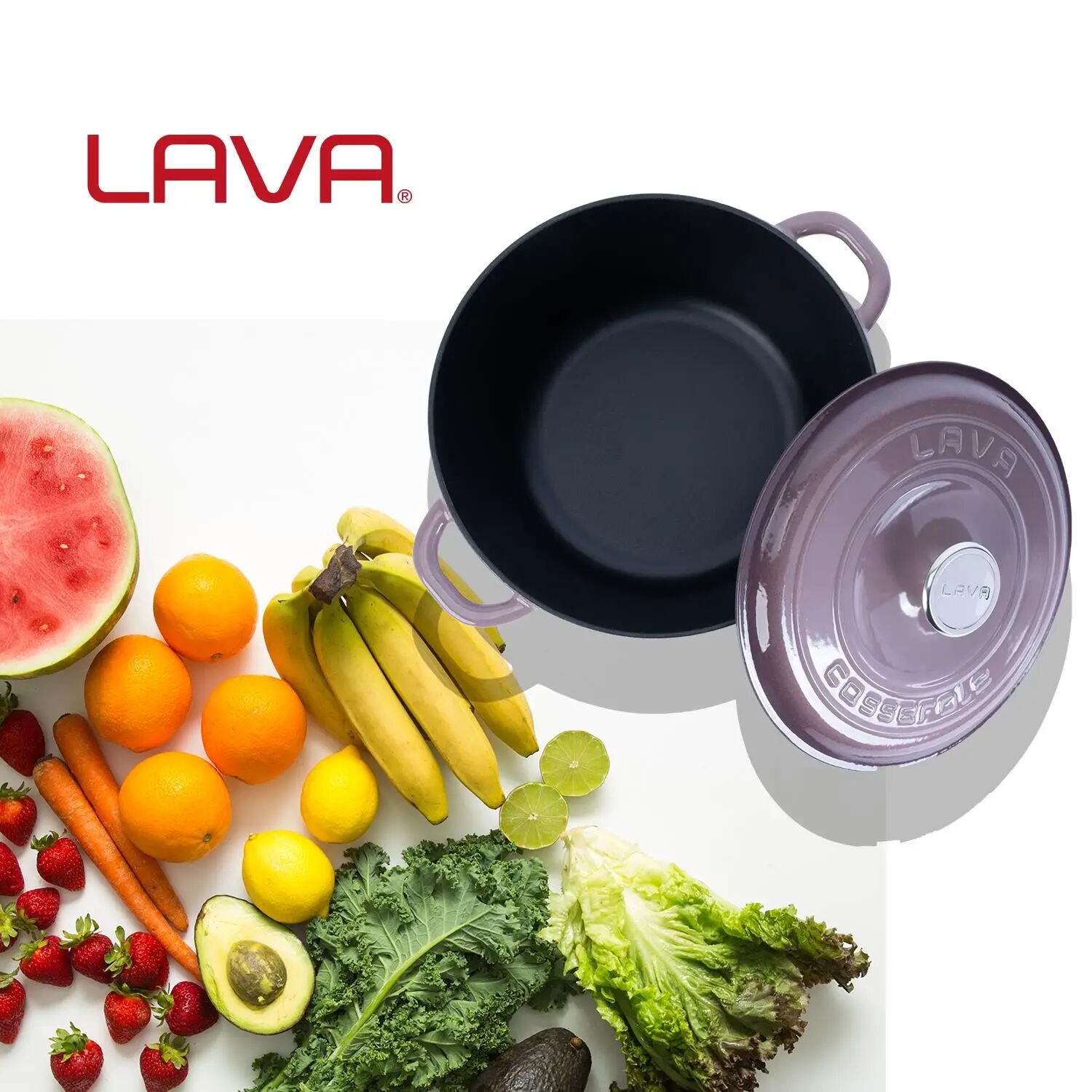 Lava Döküm Yuvarlak Tencere Döküm Demir Kapak New Heritage Serisi Çap(Ø)26cm.