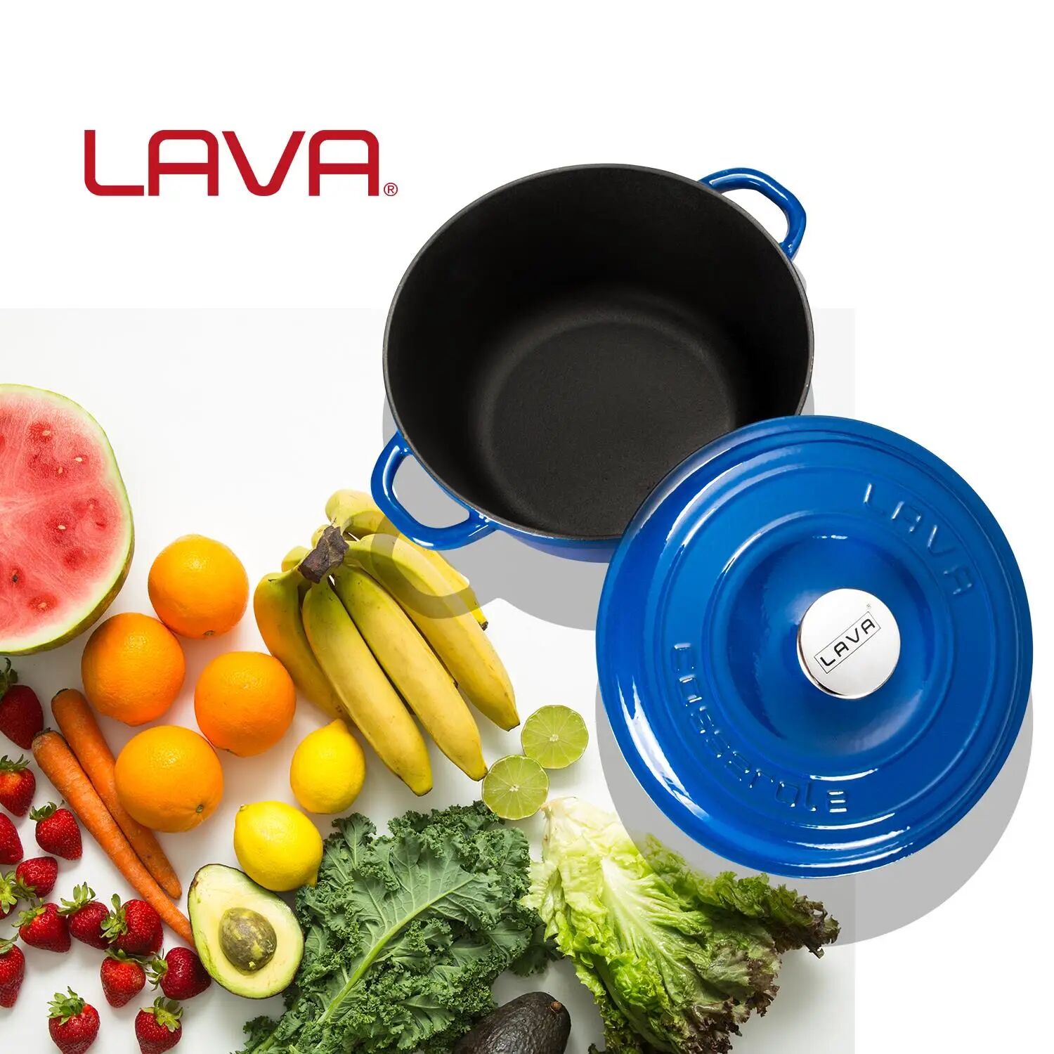 Lava Döküm Yuvarlak Tencere Döküm Demir Kapak New Heritage Serisi Çap(Ø)26cm.