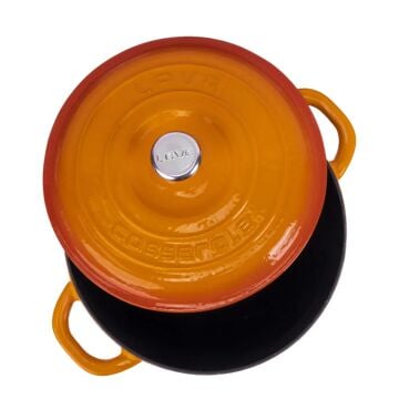 Lava Döküm Yuvarlak Tencere Döküm Demir Kapak New Heritage Serisi Çap(Ø)26cm.