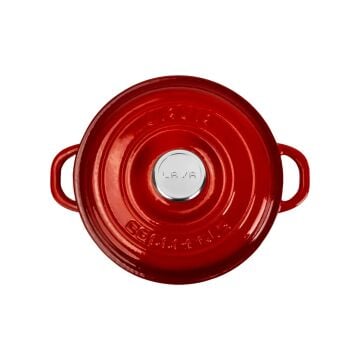 Lava Döküm Yuvarlak Tencere Döküm Demir Kapak New Heritage Serisi Çap(Ø)26cm.