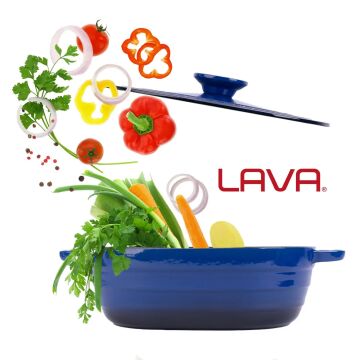 Lava Döküm Oval Tencere Döküm Demir Kapak Experience Serisi Ölçü 24x33cm