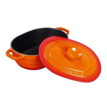 Lava Döküm Oval Tencere Döküm Demir Kapak Experience Serisi Ölçü 24x33cm