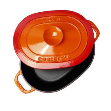 Lava Döküm Oval Tencere Döküm Demir Kapak Experience Serisi Ölçü 24x33cm