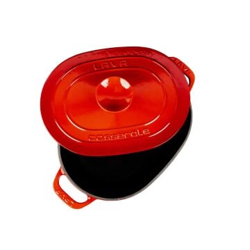 Lava Döküm Oval Tencere Döküm Demir Kapak Experience Serisi Ölçü 24x33cm