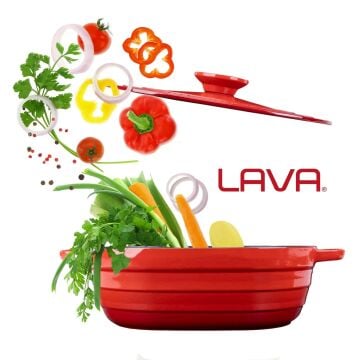 Lava Döküm Oval Tencere Döküm Demir Kapak Experience Serisi Ölçü 24x33cm
