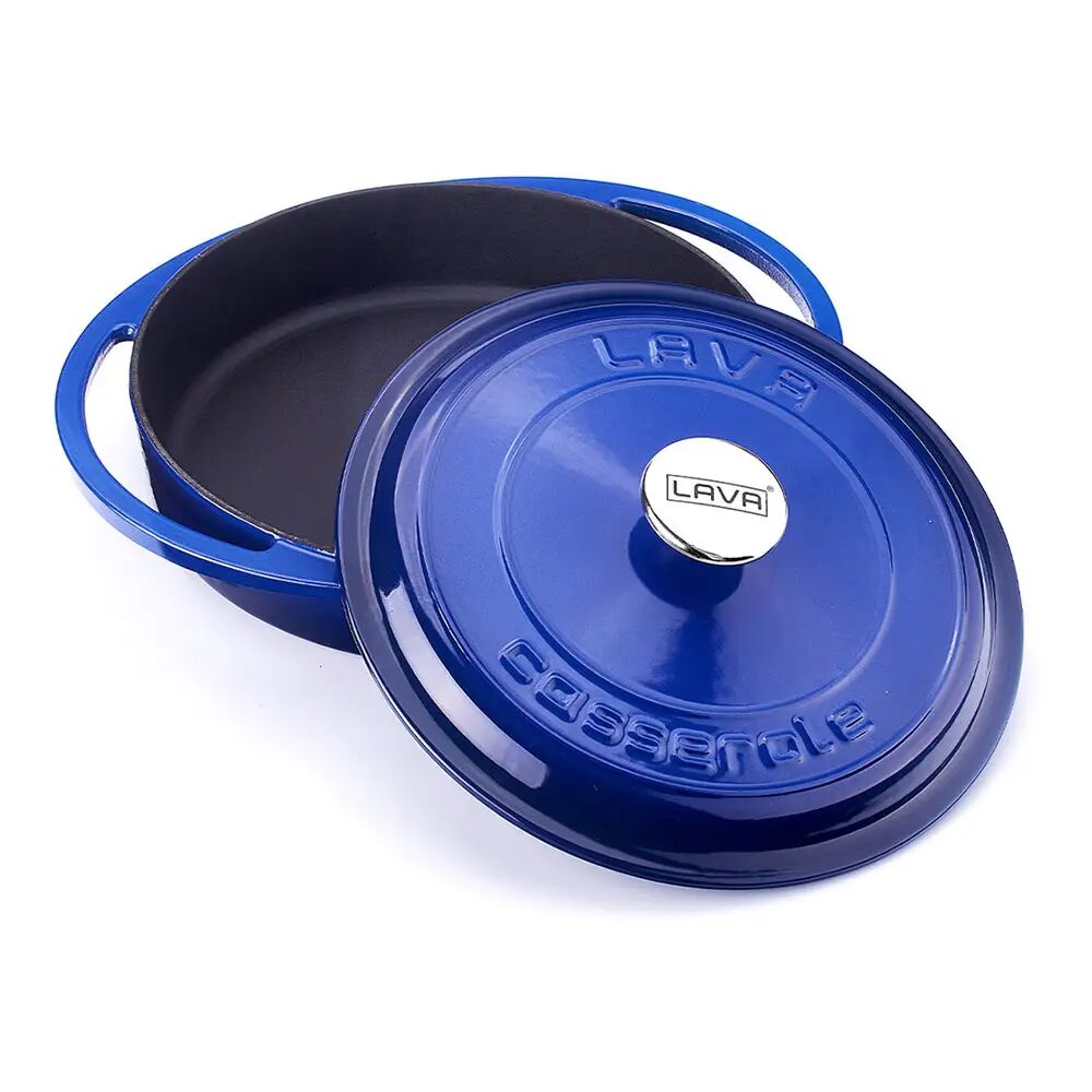 Lava Döküm Çok Amaçlı Yayvan Tencere Döküm Demir Kapak Heritage Serisi Çap(Ø)28cm.
