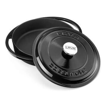 Lava Döküm Çok Amaçlı Yayvan Tencere Döküm Demir Kapak Heritage Serisi Çap(Ø)28cm.