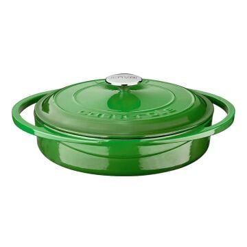 Lava Döküm Çok Amaçlı Yayvan Tencere Döküm Demir Kapak Heritage Serisi Çap(Ø)28cm.
