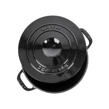 Lava Döküm Yuvarlak Tencere Döküm Demir Kapak Experience Serisi Çap(Ø)28cm
