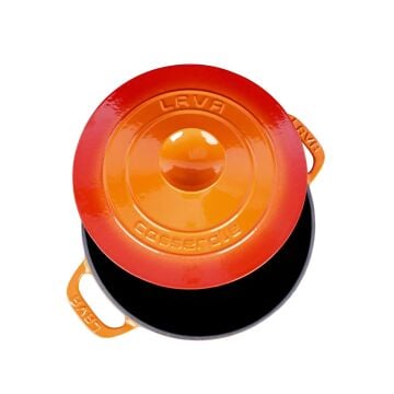 Lava Döküm Yuvarlak Tencere Döküm Demir Kapak Experience Serisi Çap(Ø)28cm