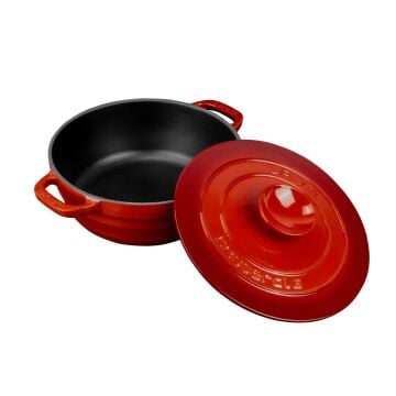 Lava Döküm Yuvarlak Tencere Döküm Demir Kapak Experience Serisi Çap(Ø)28cm