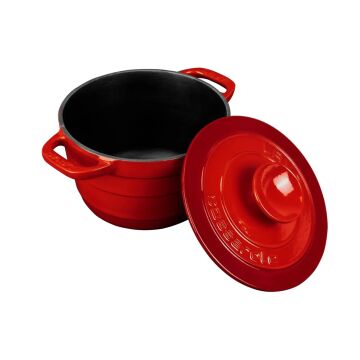 Lava Döküm Yuvarlak Tencere Döküm Demir Kapak Experience Serisi Çap(Ø)23cm