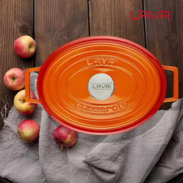 Lava Döküm Oval Tencere. Edition Serisi Ölçü 23x29cm