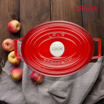 Lava Döküm Oval Tencere. Edition Serisi Ölçü 23x29cm